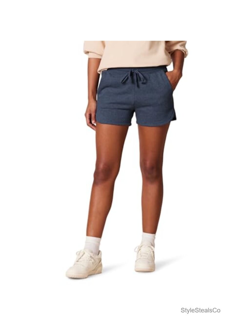 Women's Fleece Sweat Shorts with Pockets, Mid Rise, 3.5" Inseam